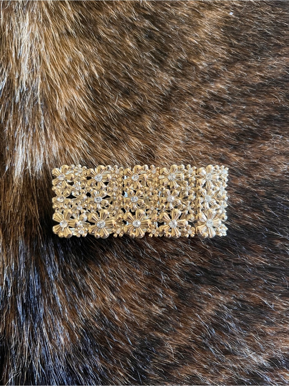 Gold Floral Crystal Bracelet